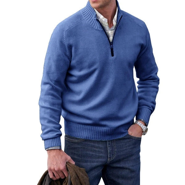 Soft Men's Fleece Quarter Zip Jumper for Cold Weather