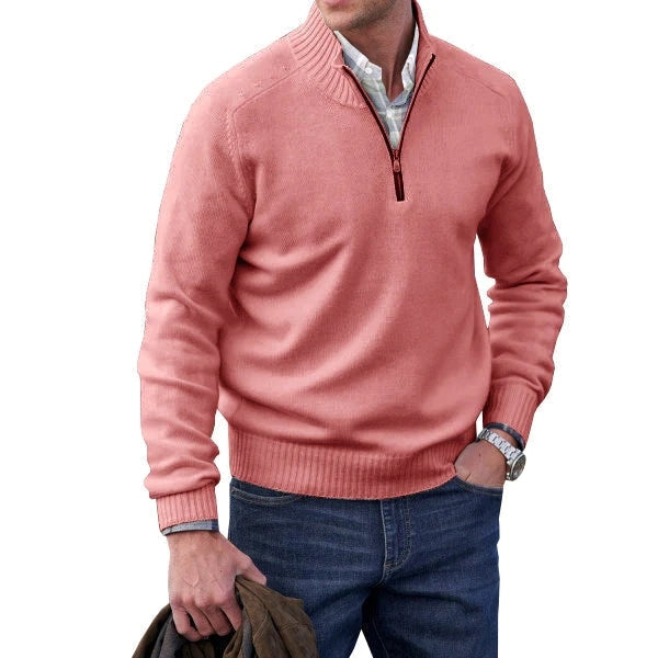 Soft Men's Fleece Quarter Zip Jumper for Cold Weather