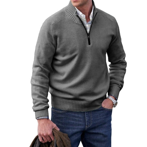 Soft Men's Fleece Quarter Zip Jumper for Cold Weather