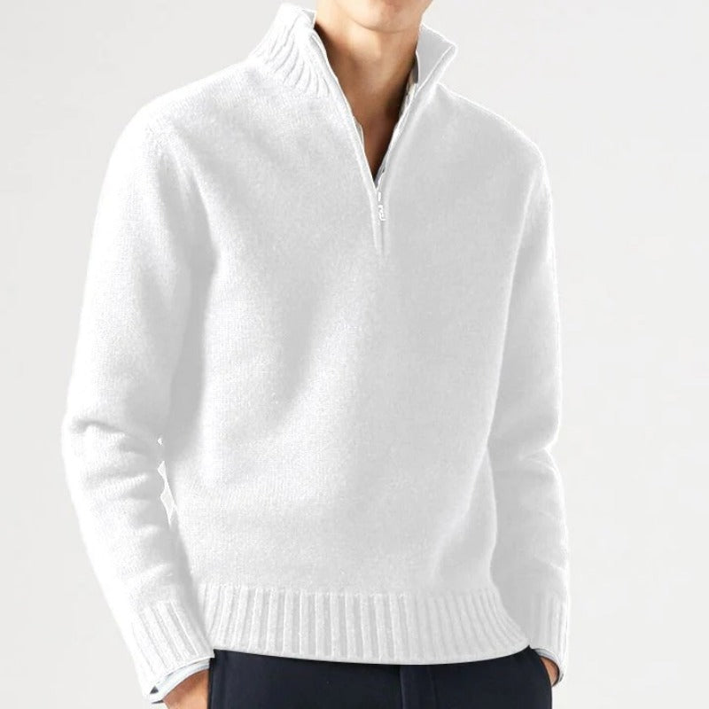 Soft Men's Fleece Quarter Zip Jumper for Cold Weather
