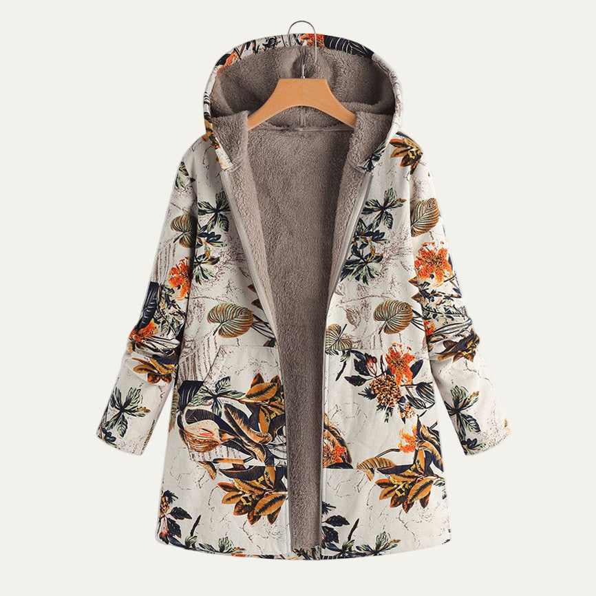 Women’s Oversized Floral Hooded Cardigan