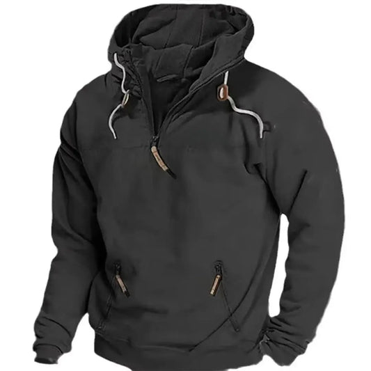 Winter Hoodie with Hood and Pockets for Men