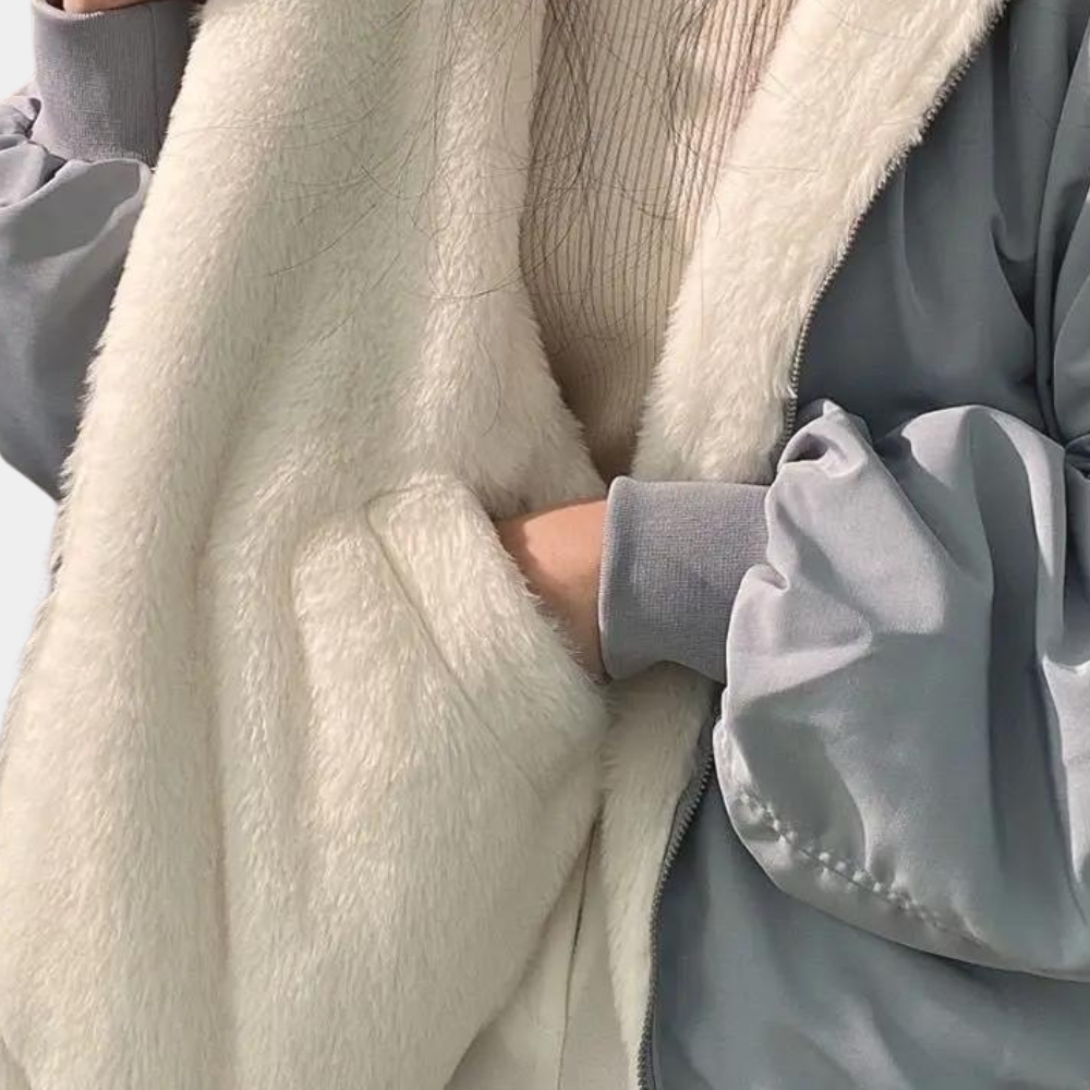 Women’s Oversized Fleece Lined Bomber Jacket