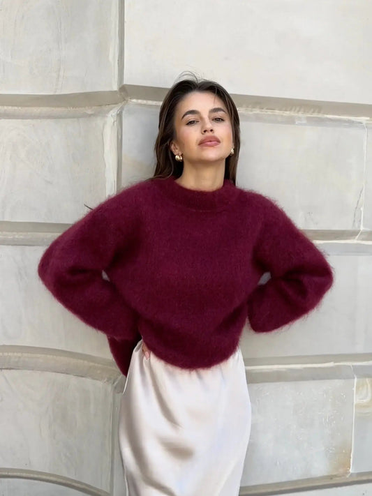 Warm Fuzzy Knitted Sweater – Classic Comfort Fit - BritishElegance
