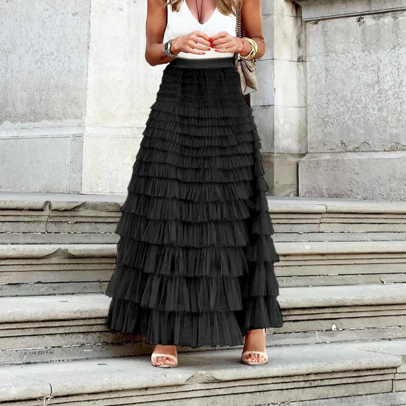 Beautiful Flowy Midi Skirt for Ladies