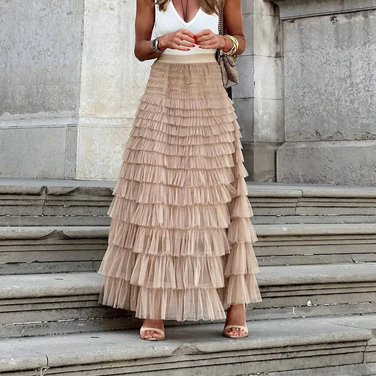 Beautiful Flowy Midi Skirt for Ladies - BritishElegance