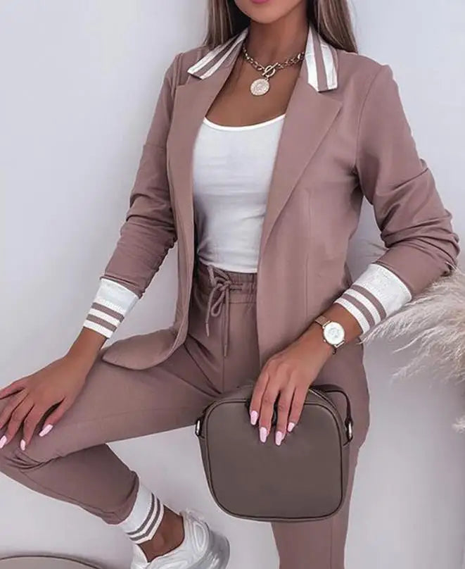 Classic White Two Piece Suit for Women - BritishElegance