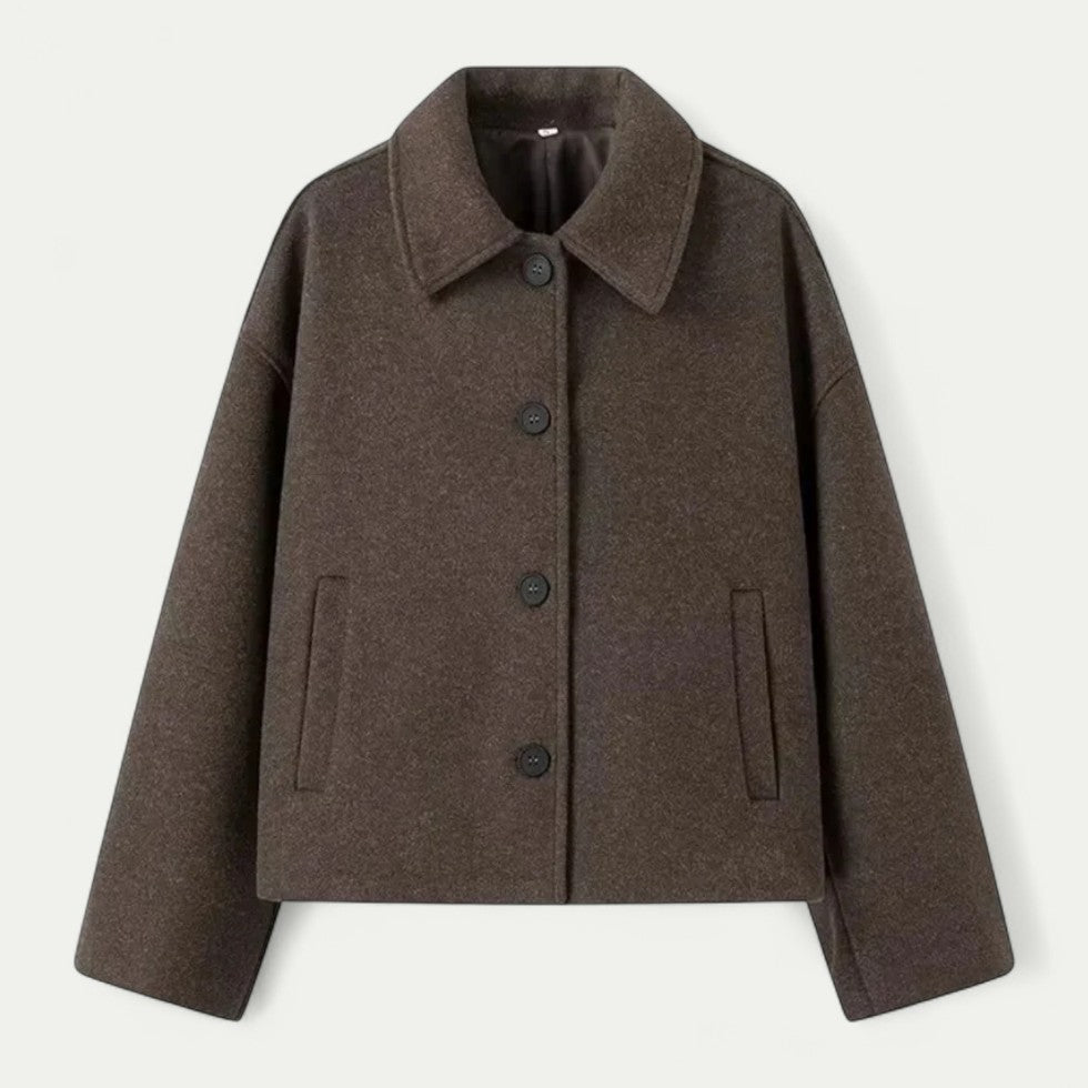 Women’s Modern Wool-Blend Cropped Jacket
