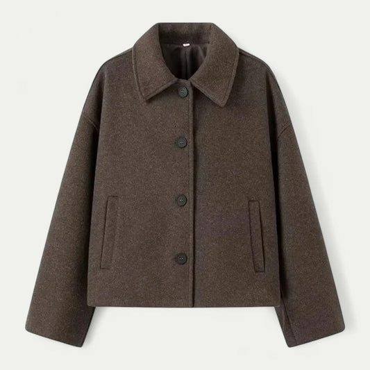 Women’s Modern Wool-Blend Cropped Jacket