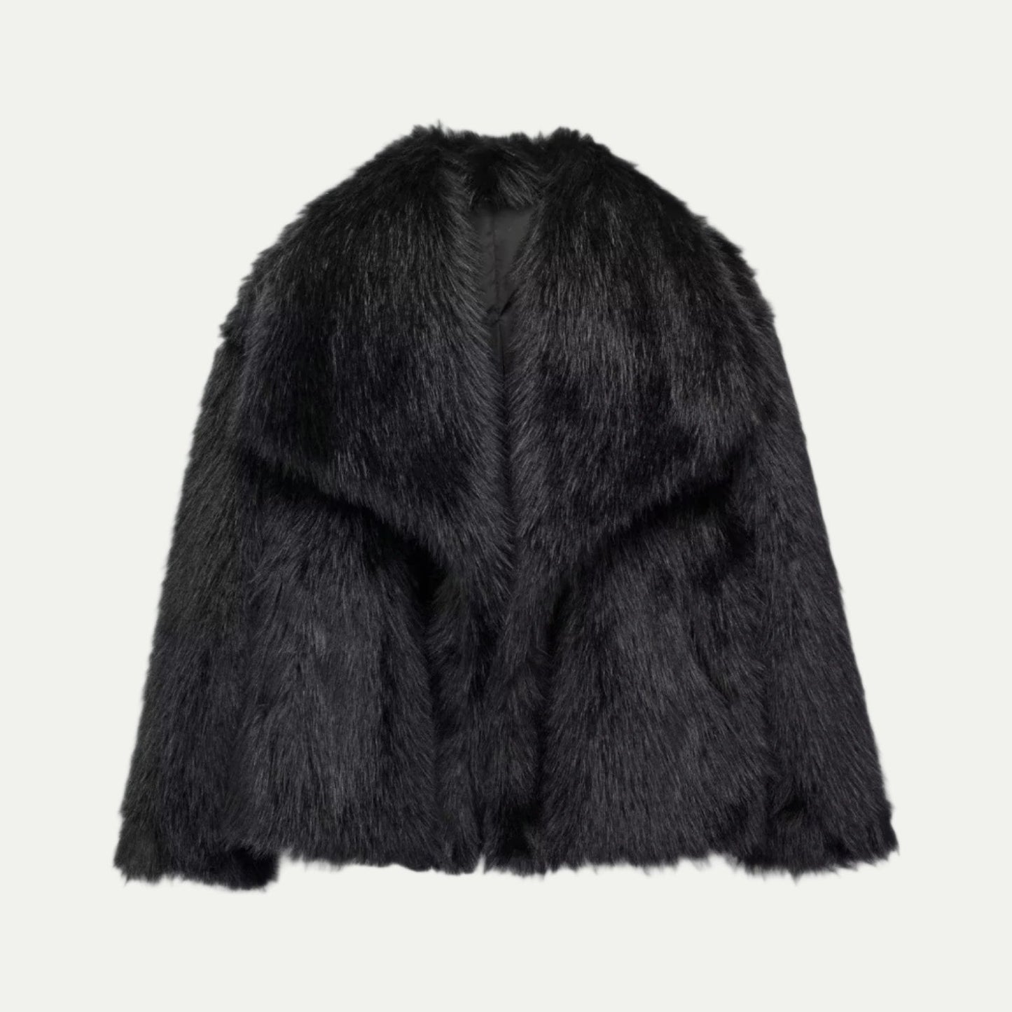 Women’s Plush Faux Fur Cropped Jacket