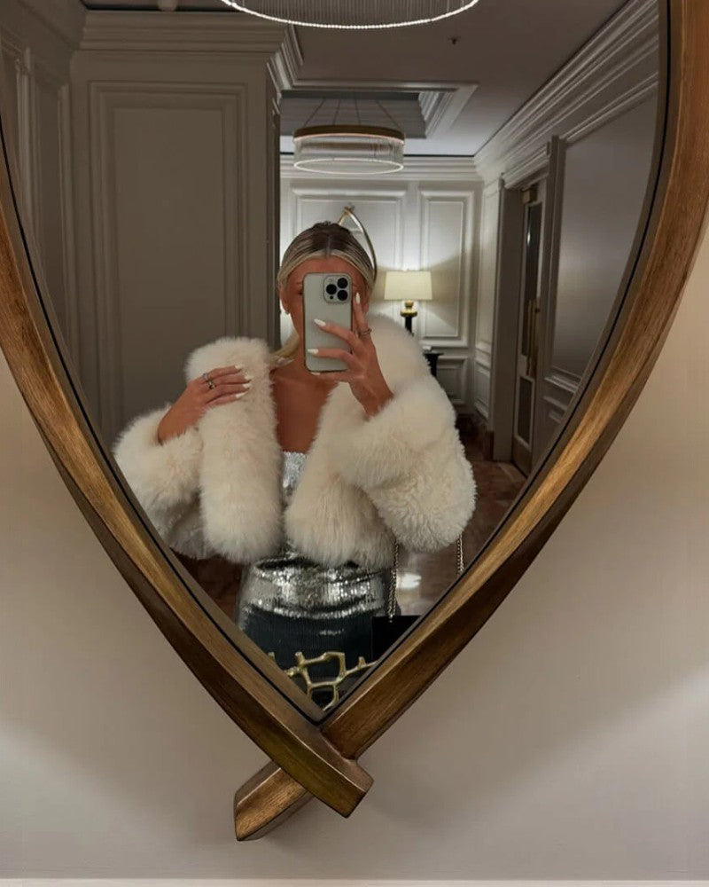 Women’s Plush Hooded Fur Jacket
