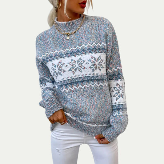 Women’s Oversized Snowflake Knit Sweater