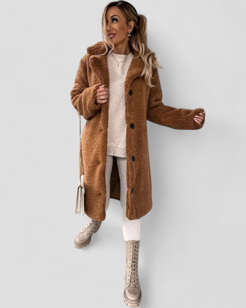 Women’s Plush Teddy Trench Coat