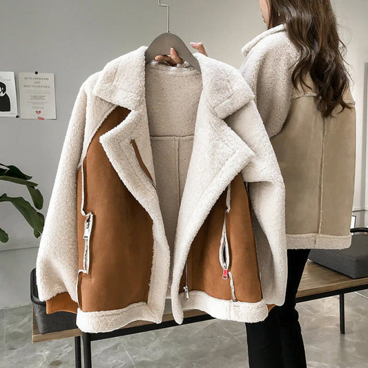 Women’s Loose Fur Wool Jacket