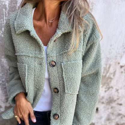 Sky | Women Oversized Sherpa Jacket - Long Casual Coat