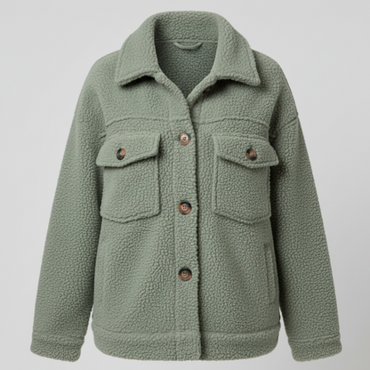 Sky | Women Oversized Sherpa Jacket - Long Casual Coat