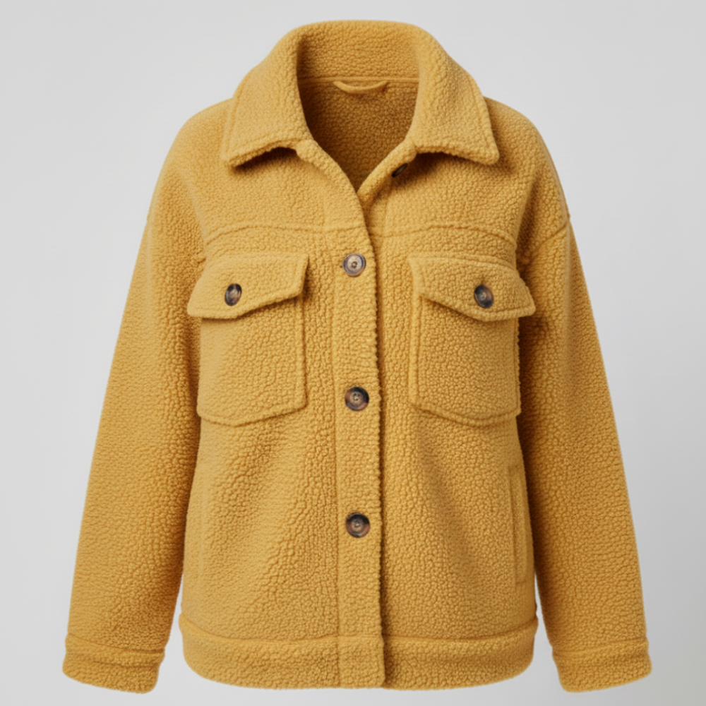 Sky | Women Oversized Sherpa Jacket - Long Casual Coat