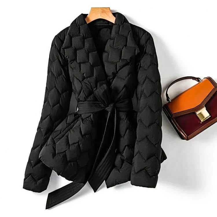 Women’s Lightweight Down Jacket with Belt