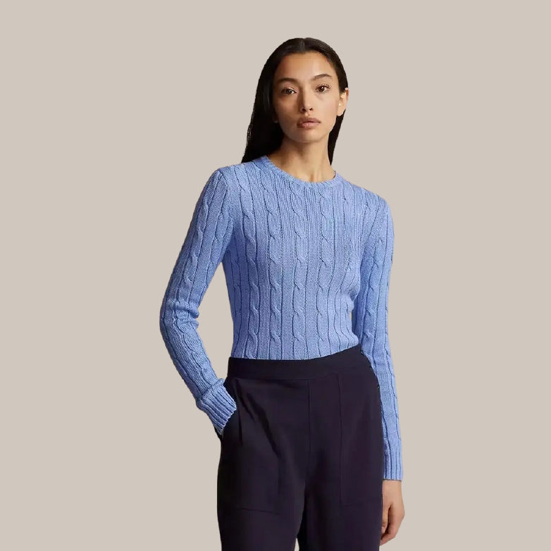 Classic Fit Crew Neck Cotton Sweater