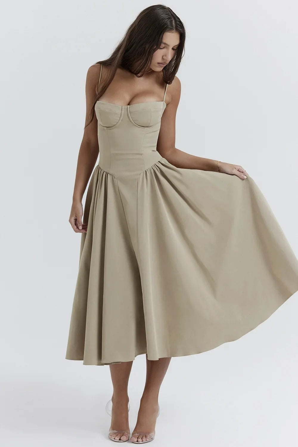 Floral Fit Waist Midi Dress for Women