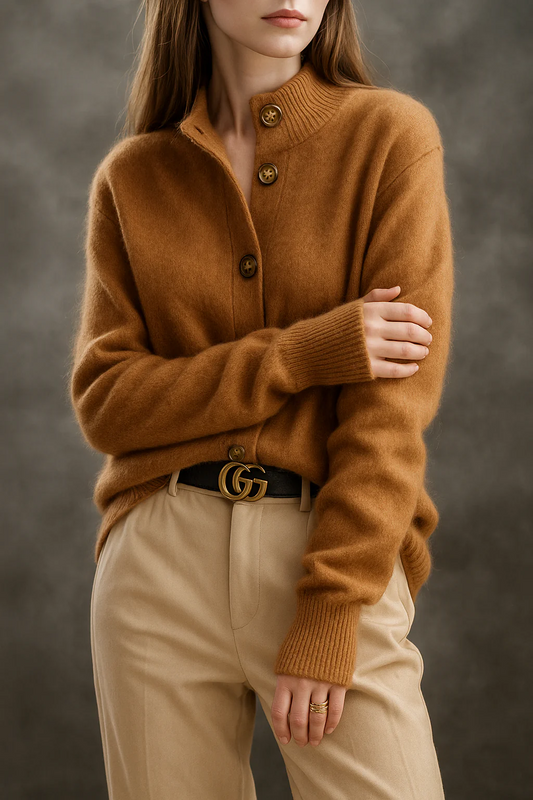 Women’s Elegant Knit Cardigan with Button Detail