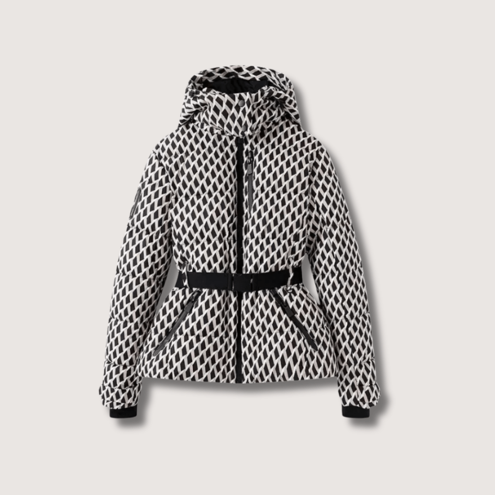 Women’s Metallic Belted Puffer Jacket