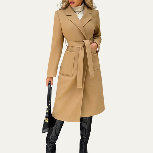 Women’s Sophisticated Belted Wrap Coat