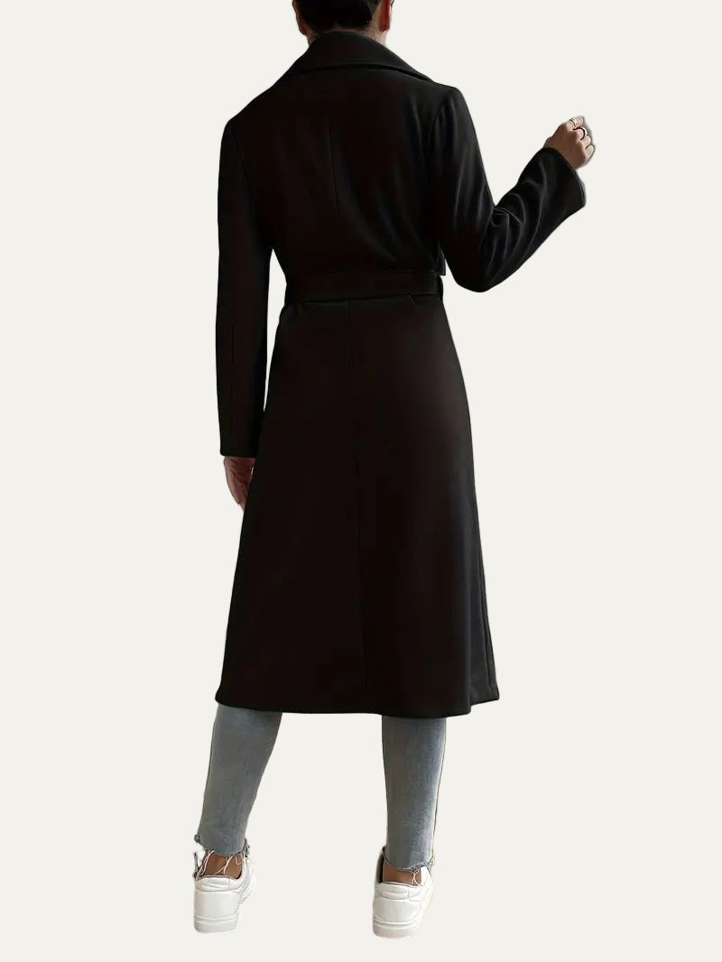 Women’s Relaxed Drape-Front Long Coat