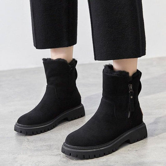 Women’s Suede Faux-Fur Lined Winter Boots