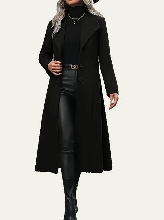 Women’s Elegant Flared Longline Coat
