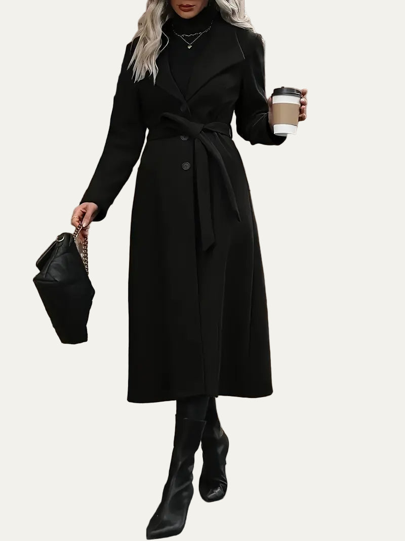 Women’s Elegant Flared Longline Coat
