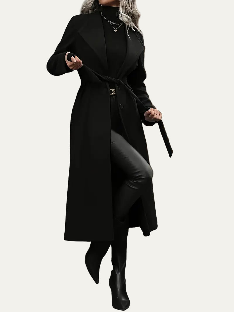 Women’s Elegant Flared Longline Coat