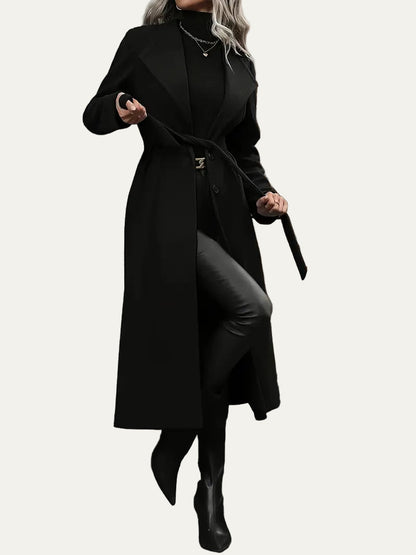 Women’s Elegant Flared Longline Coat
