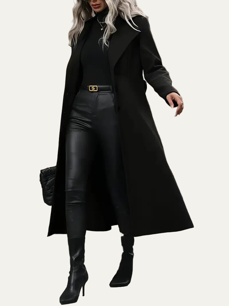 Women’s Elegant Flared Longline Coat