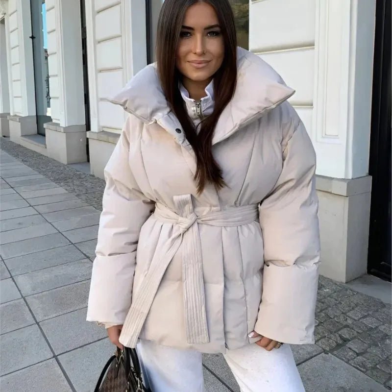 Warm Fitted Women's Puffer Winter Coat - BritishElegance