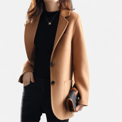 Women’s Short Woolen Blazer-Style Coat