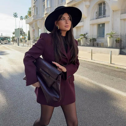 Women's Blazer Dress Long Sleeve Tailored Jacket