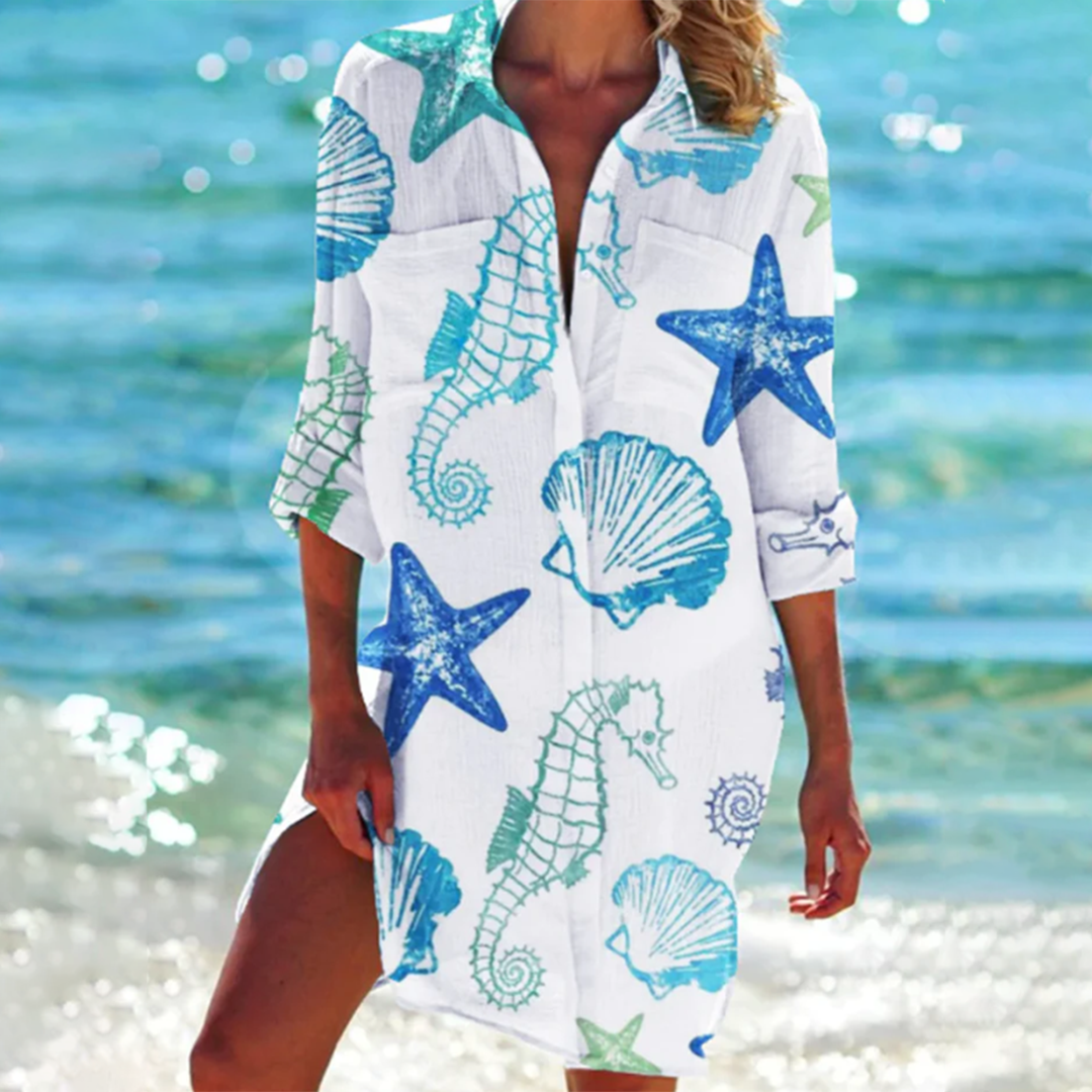 Casual Summer Mini Dress with Buttons