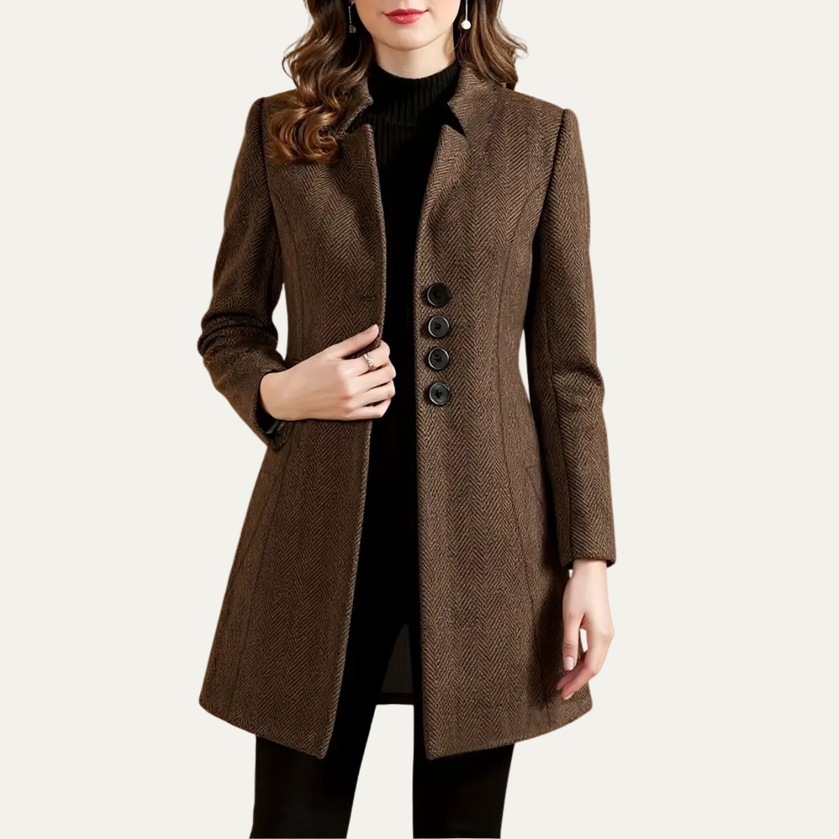 Women’s Elegant Buttoned Blazer Coat