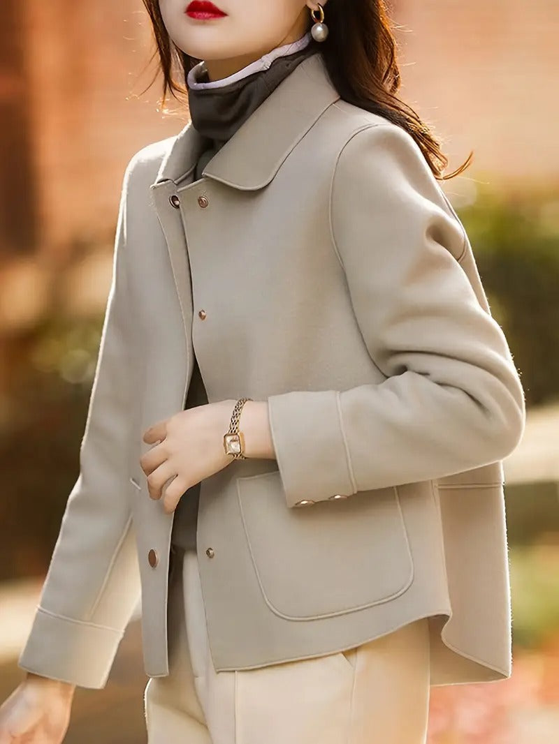 Ladies Classic Double Breasted Coat - BritishElegance