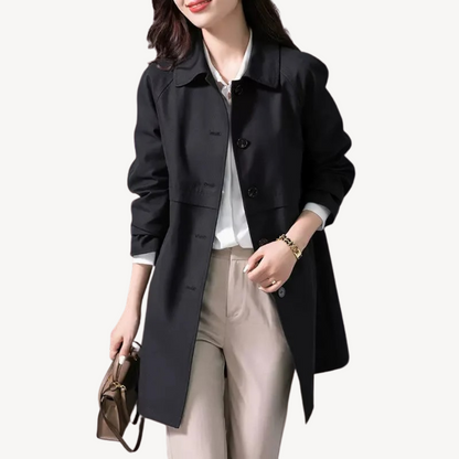 Women’s Elegant Mid-Length Trench Coat
