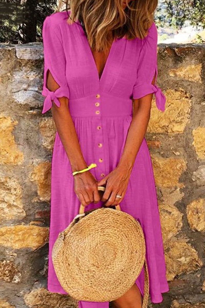 Ladies' Casual Sleeveless Tie Waist Dress
