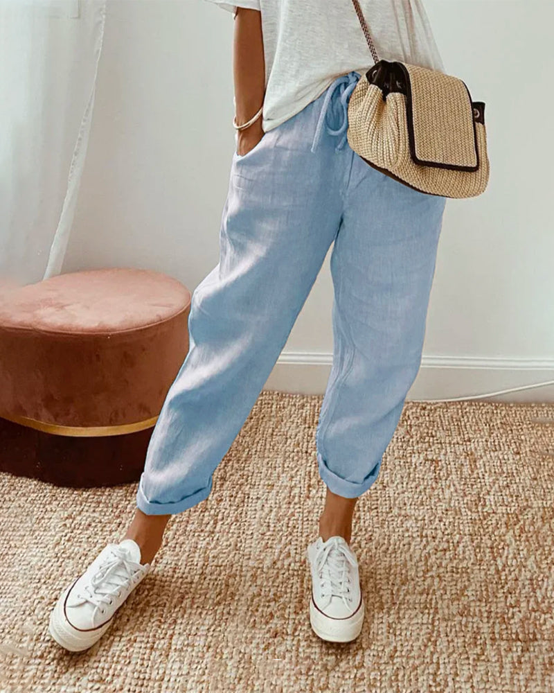 Ladies Elastic Waist Pants