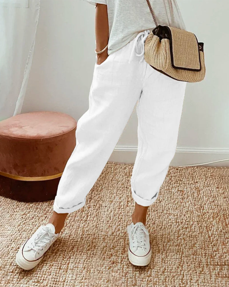 Ladies Elastic Waist Pants