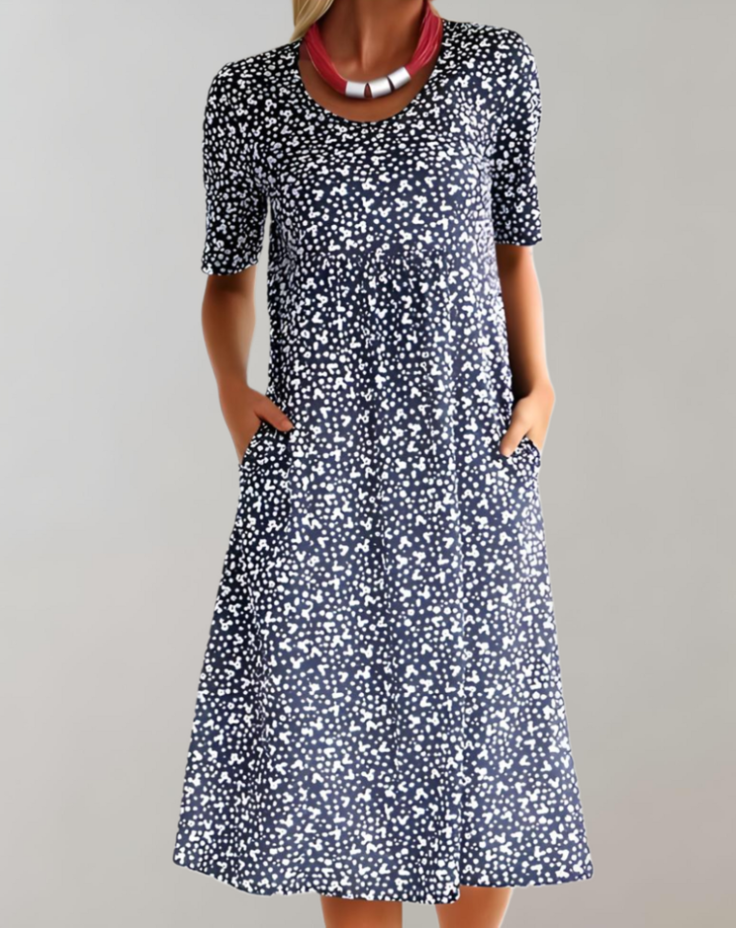 Flattering V Neck Summer Dress