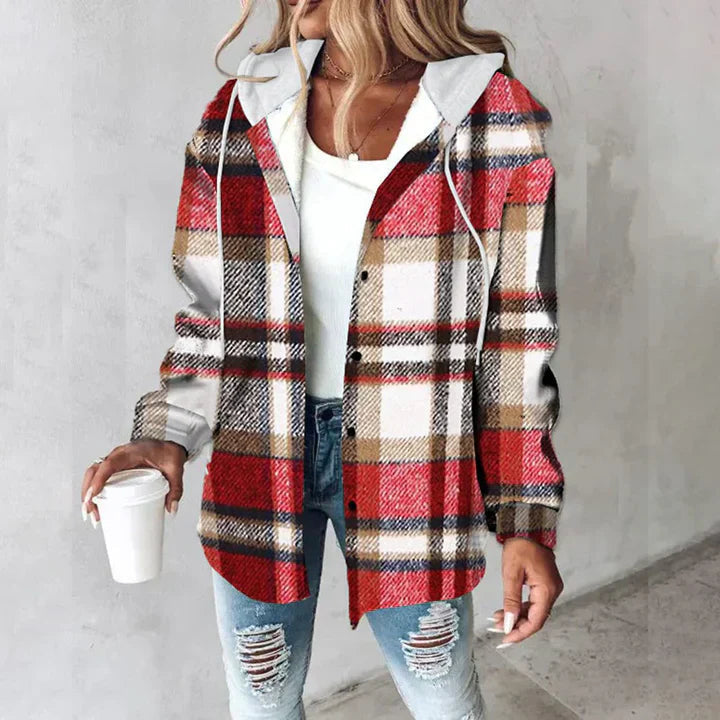 Ella | Women's Checked Hooded Jacket