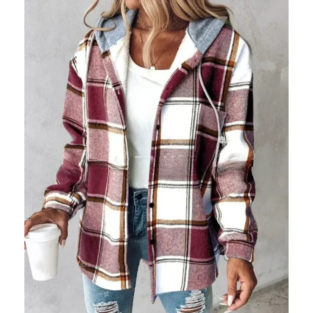 Ella | Women's Checked Hooded Jacket