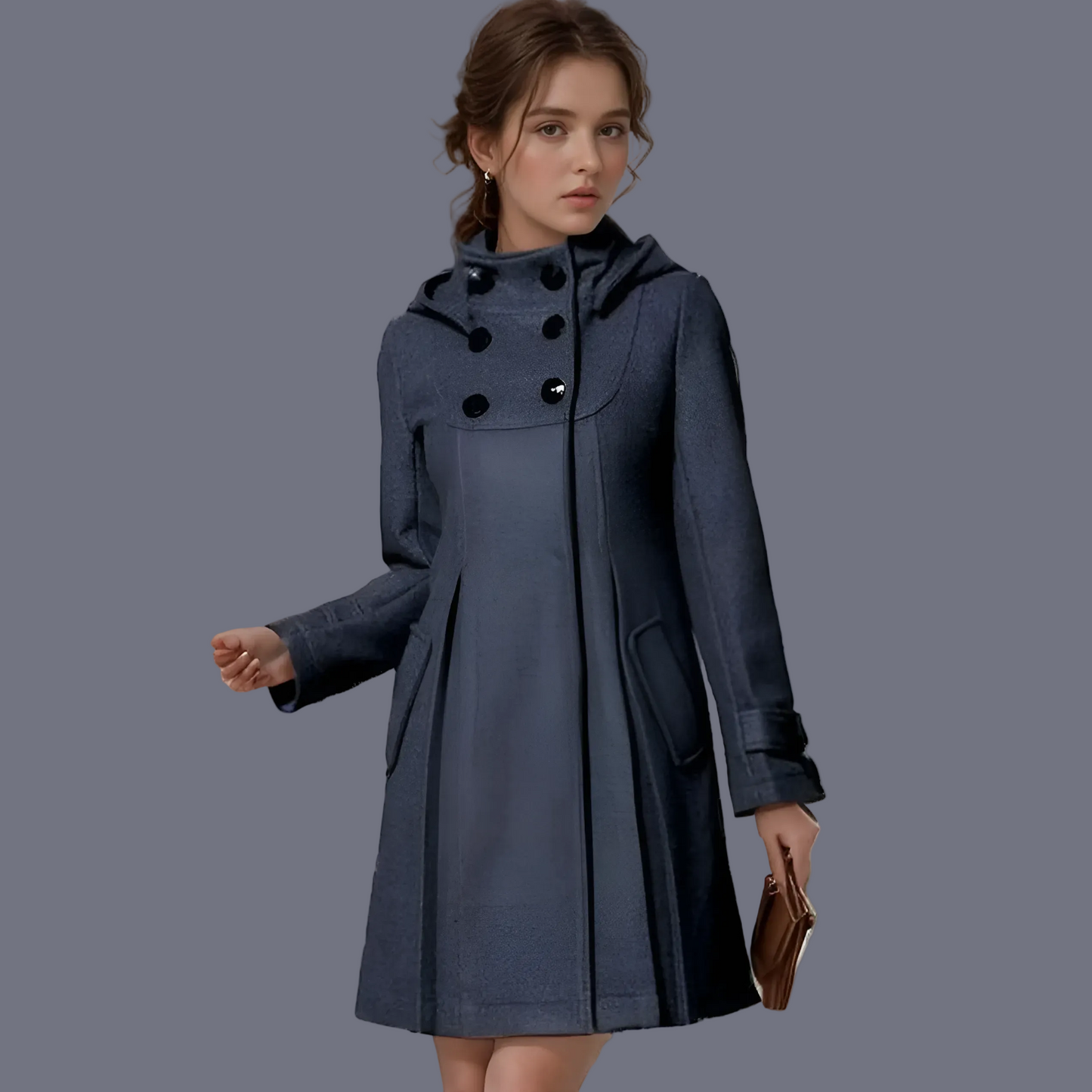 Ladies' Fashionable Zip Pocket Coat - BritishElegance