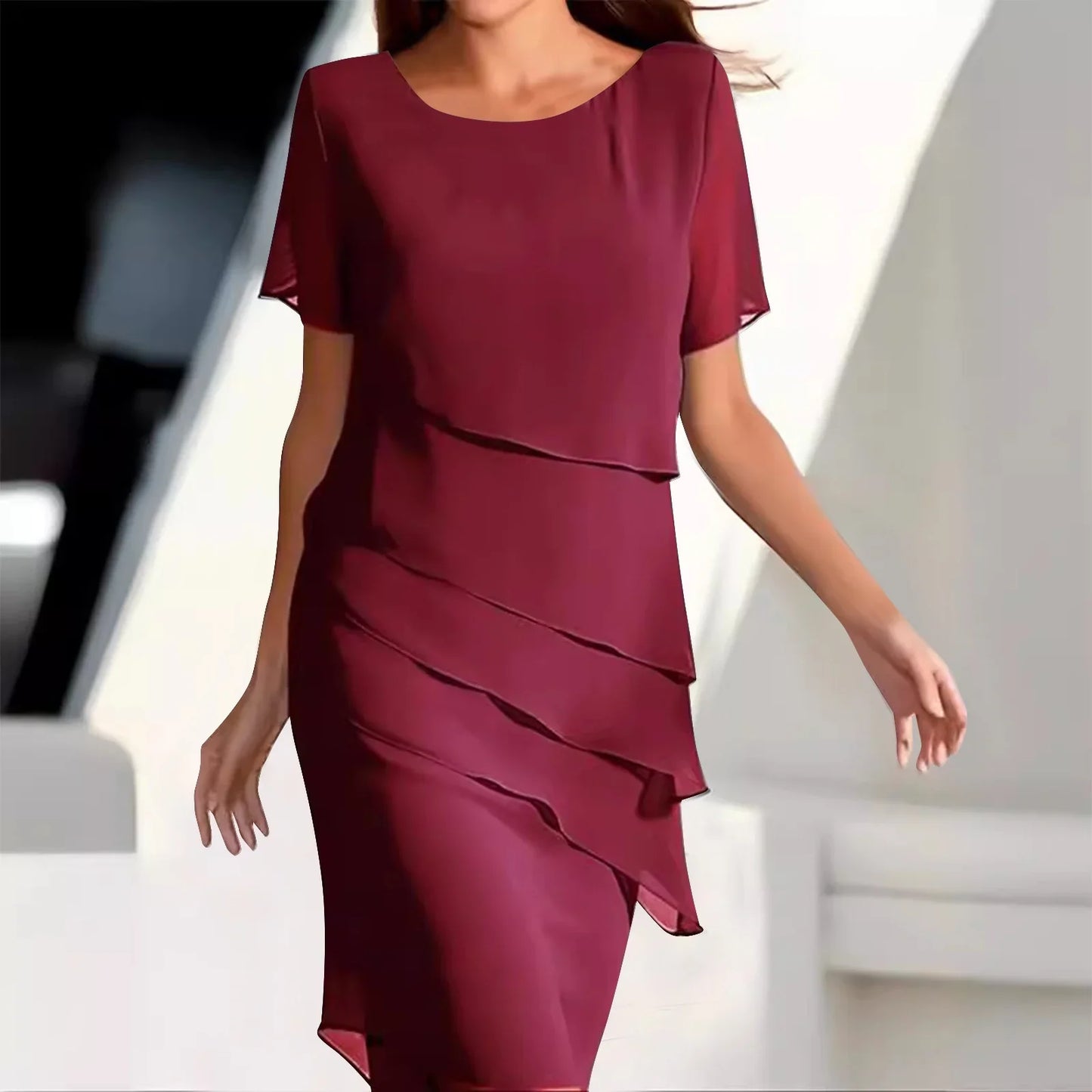Ladies Flowy Layered Party Dress