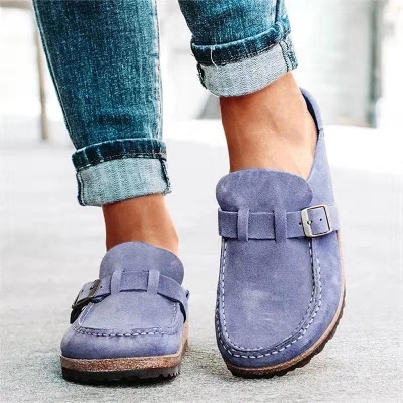 Classic Slip On Women's Loafers with Buckle